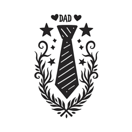 dad tie SVG PNG design with bold lettering