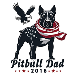 pitbull dad eagle shirt SVG PNG design with bold lettering