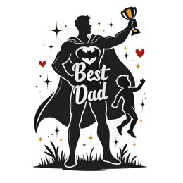 best dad superhero shirt SVG PNG design with bold lettering