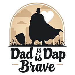 dad brave SVG PNG design with bold lettering, an uplifting message