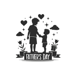 fathers day silhouette gifts SVG PNG design with clean design elements