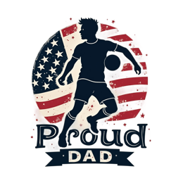 soccer proud dad SVG PNG design with bold lettering