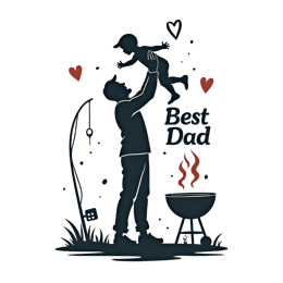day best dad family SVG PNG design with hand-drawn style