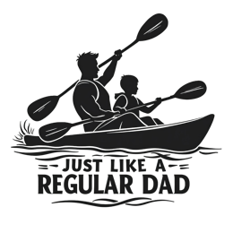father son kayaking SVG PNG design with bold lettering