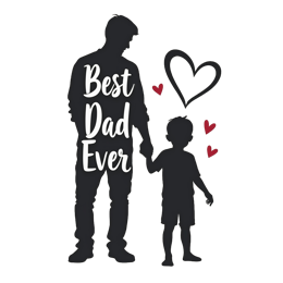 dad child love SVG PNG design with bold lettering
