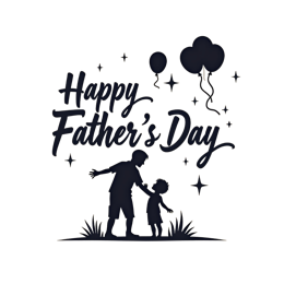 father's day silhouette SVG PNG design
