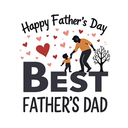 day best dad love shirt SVG PNG design with bold lettering