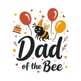 birthday bee SVG PNG design with bold lettering