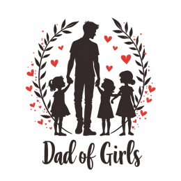 love dad of girls SVG PNG design with bold lettering