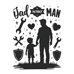 dad silhouette stars SVG PNG design