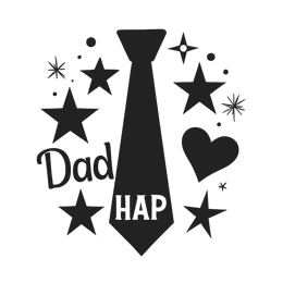 day dad tie stars SVG PNG design with bold lettering