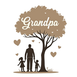 grandpa tree hearts SVG PNG design