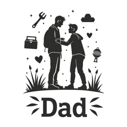 dad family interaction shirt SVG PNG design with bold lettering