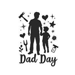 fathersday family activity flower SVG PNG design with bold lettering, floral elements