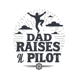 father dad pilot shirt SVG PNG design with hand-drawn style, bold lettering