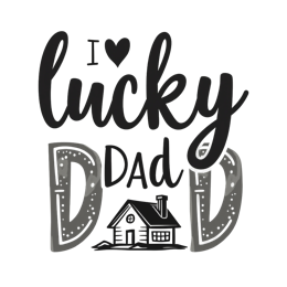 quotes lucky dad SVG PNG design with bold lettering