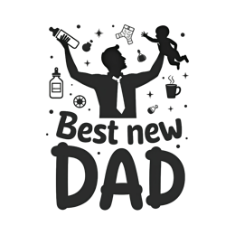 father's day best new dad shirt SVG PNG design with bold lettering