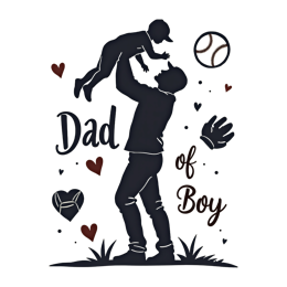 dad love baseball SVG PNG design with bold lettering