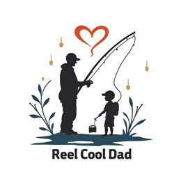 dad son reel SVG PNG design with bold lettering