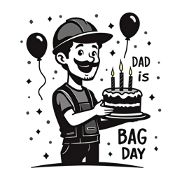 dad birthday cake SVG PNG design