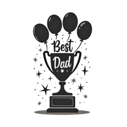 bestdad trophy balloons SVG PNG design