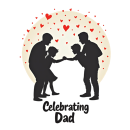 celebrating dad SVG PNG design with bold lettering