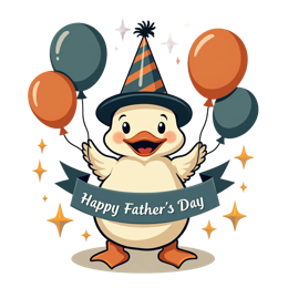 happy fathers day duck SVG PNG design