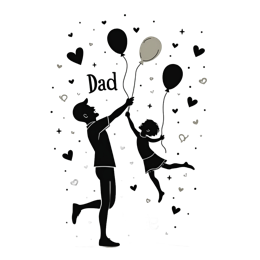 dad me balloons SVG PNG design