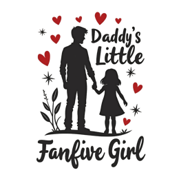 daddy little fanfive SVG PNG design with bold lettering