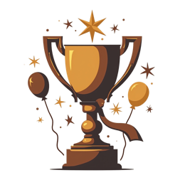 award trophy balloons SVG PNG design with an elegant visual style