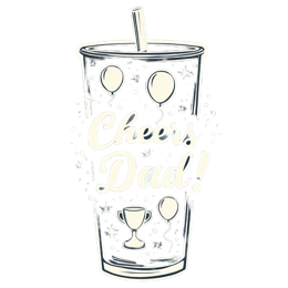 cheers dad balloon SVG PNG design with bold lettering