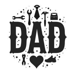 dad tools love SVG PNG design with bold lettering