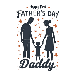 fathersday first shirt SVG PNG design with bold lettering