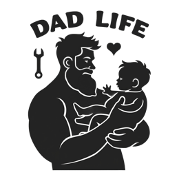 dad life fatherhood shirt SVG PNG design with bold lettering