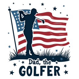 golfer flag dad shirt SVG PNG design with bold lettering