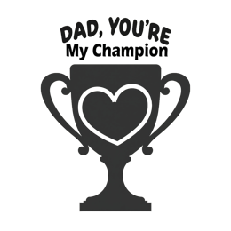 quotes champion trophy SVG PNG design with bold lettering