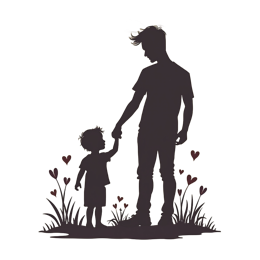 love silhouette SVG PNG design with hand-drawn style