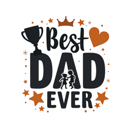 father's day best dad trophy SVG PNG design with bold lettering