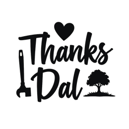 thanks tree gardening SVG PNG design with bold lettering