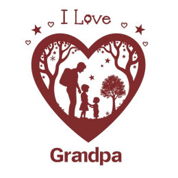 grandpa love SVG PNG design with bold lettering