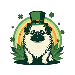 fantasy dog hat SVG PNG design with white and orange floral elements