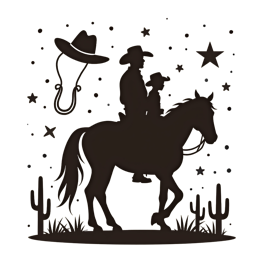 father son horseback shirt SVG PNG design