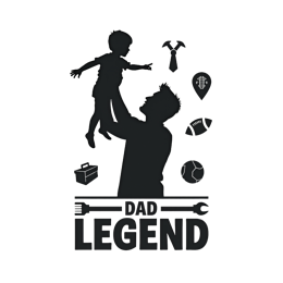 dad legend SVG PNG design with bold lettering