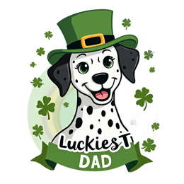luckiest dad dog shirt SVG PNG design with bold lettering
