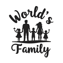 family silhouette SVG PNG design with hand-drawn style, bold lettering