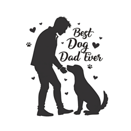 quotes best dog dad ever SVG PNG design with bold lettering