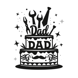 dad cake tools SVG PNG design with bold lettering