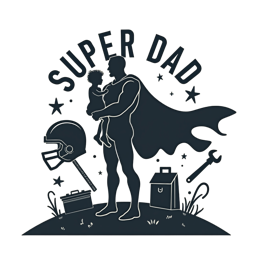 superdad fatherhood shirt SVG PNG design with clean design elements