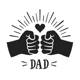 father'sday dad love fists shirt SVG PNG design with bold lettering