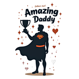 day daddy superhero award SVG PNG design with bold lettering